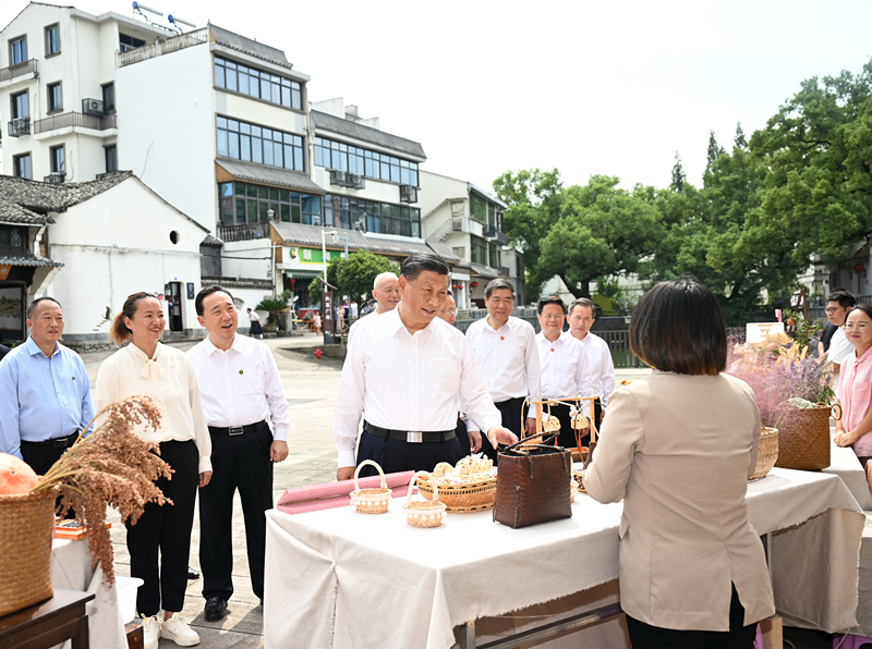 2023年9月20日，習(xí)近平在金華市義烏市后宅街道李祖村考察。