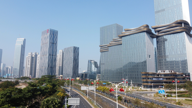 2024年1月1日，廣東珠海，橫琴粵澳深度合作區(qū)樓群。