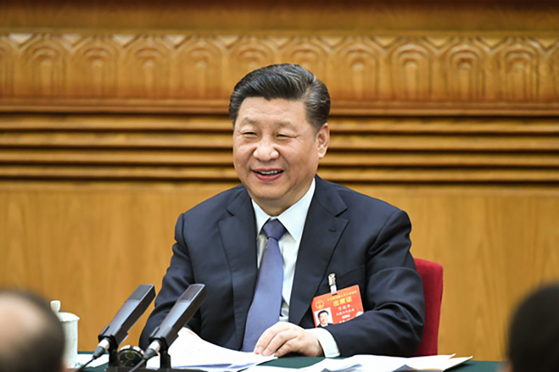 2019年3月5日，習(xí)近平總書記參加十三屆全國人大二次會議內(nèi)蒙古代表團(tuán)的審議。